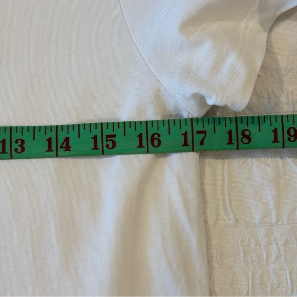Women’s TNA White Tee with Red and Navy Grosgrain Tape Accent, Size S - Picture 9 of 10